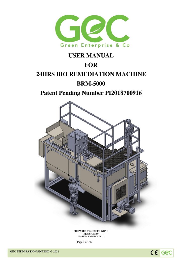 GEC Composting Machine | Composting Machine User Manual - brm5000